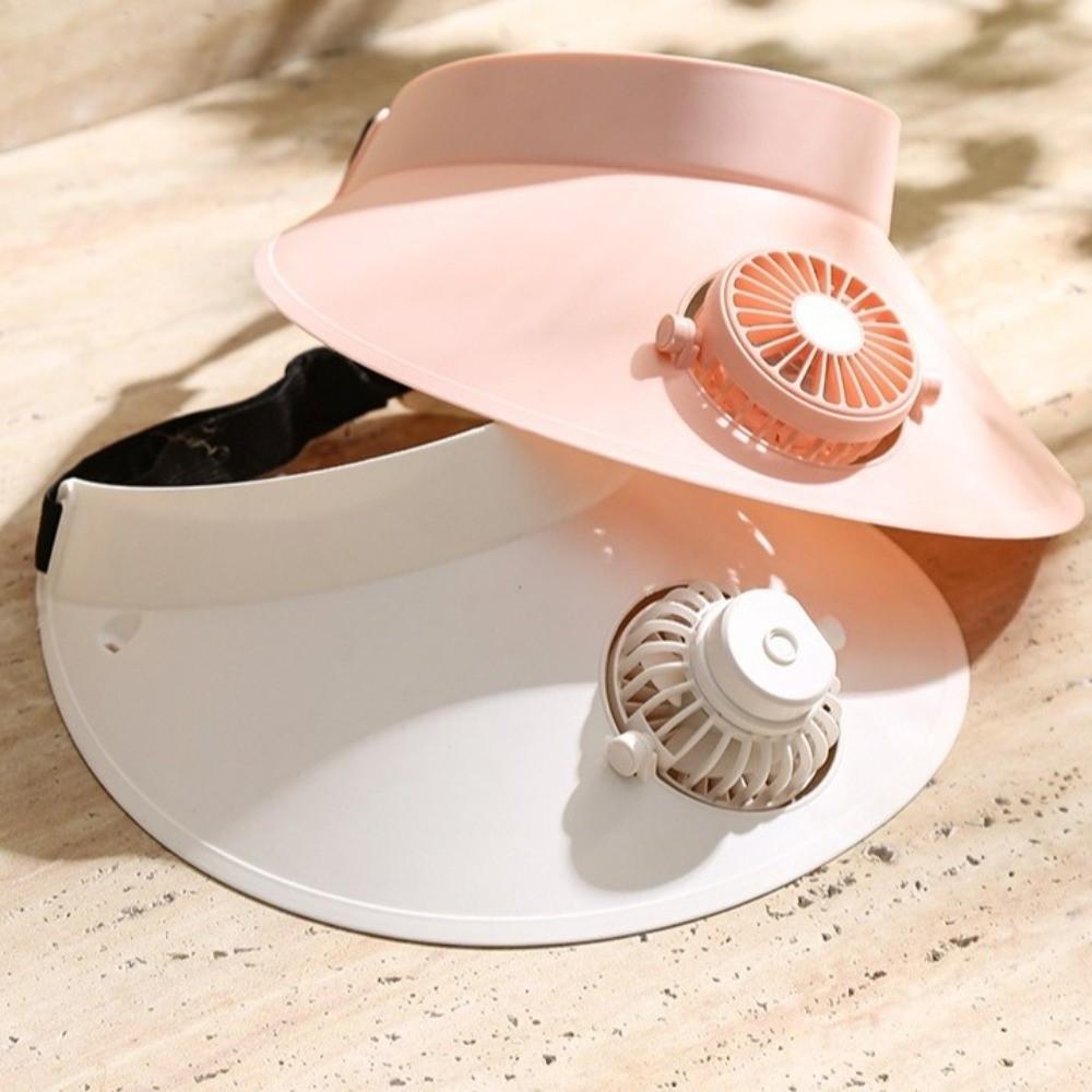Built-in Fan Empty Top Cap Three Temp Settings Sun Hats New Cooling Fan Hat Sports Events