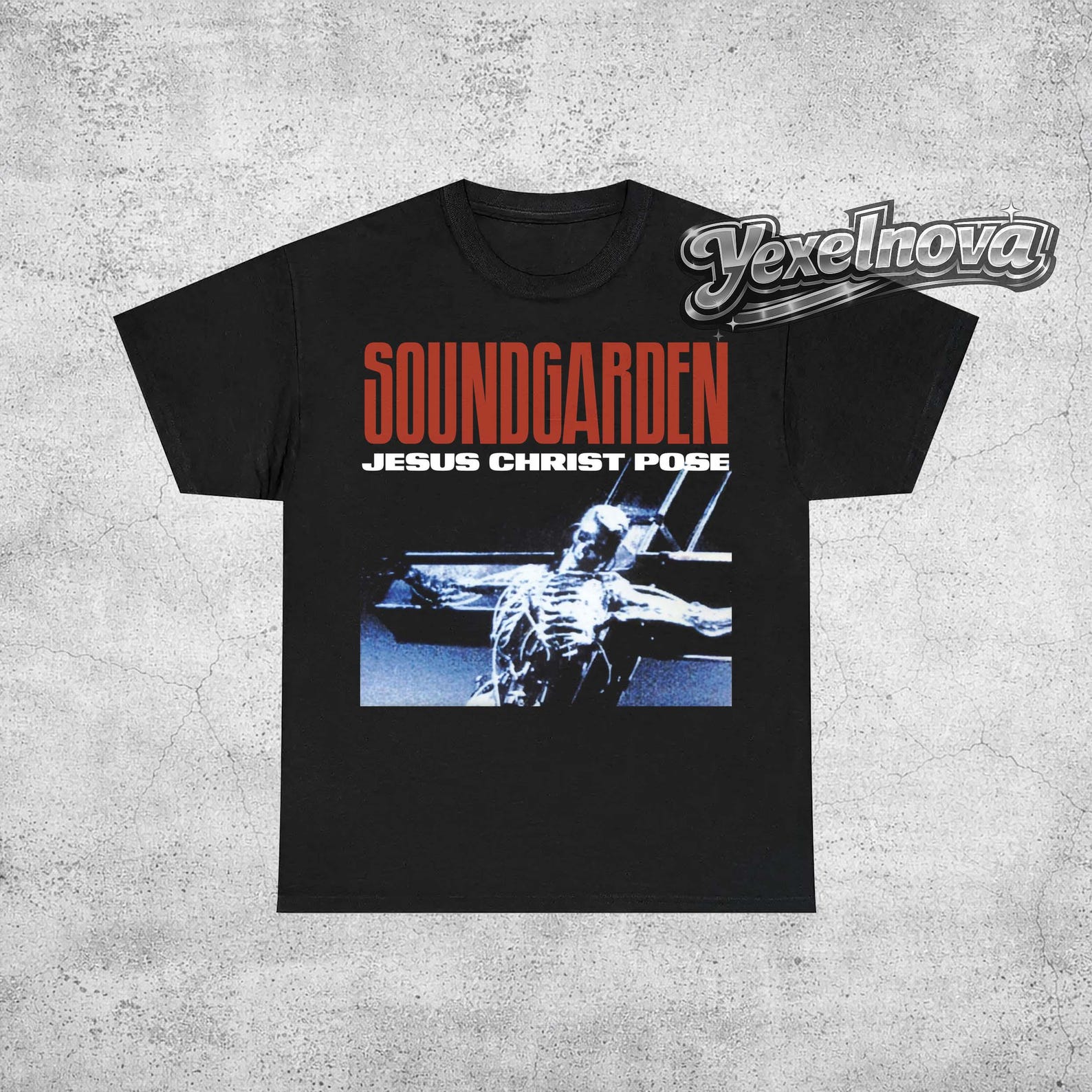 Soundgarden T-Shirt - Rock Music Shirt - Jesus Christ Pose - Soundgarden Merch - Unisex Rocker Clothing 3XL