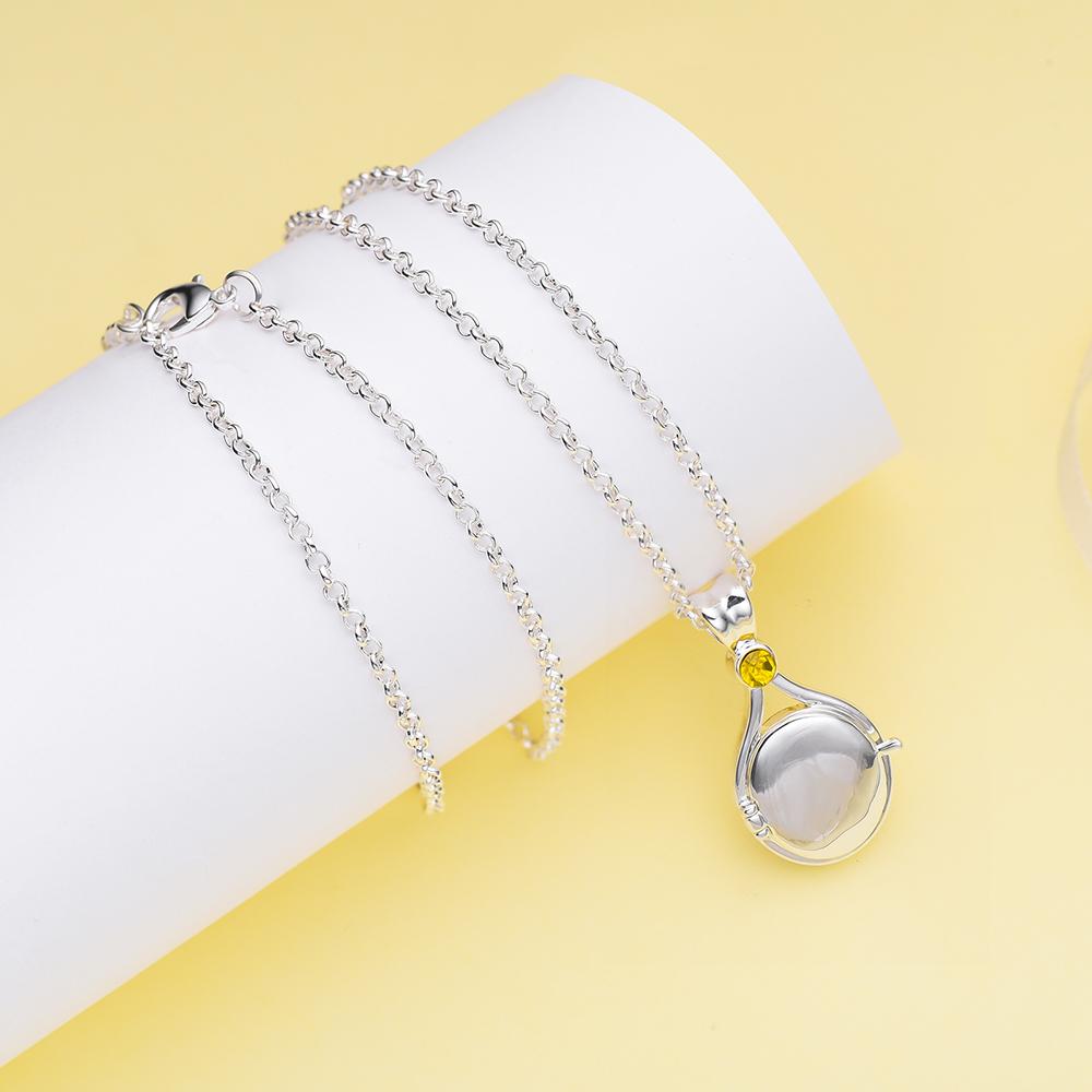 Classic H2O Mermaid Shell Pendant Necklace Silver Color Quality Copper Feminine Jewelry Gift for Women Girls