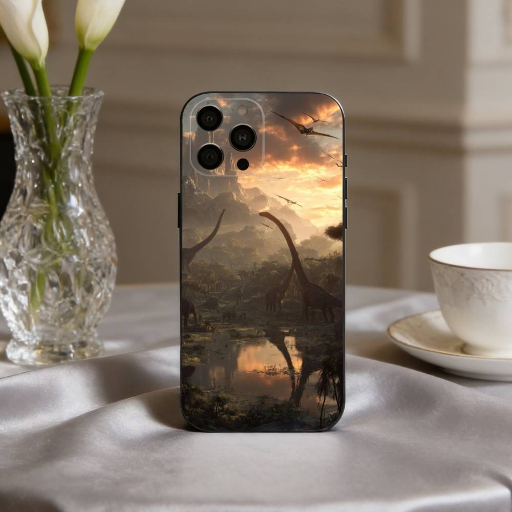 

Cool D-Dinosaur Art Phone Case For iPhone 17pro,16,15,14,13,12,11 Plus,Pro Max,XS,Soft Silicone Black Cover iPhone11PROMAX