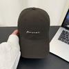 Retro Letter Baseball Cap Female Simple Versatile Sun Hat Big Head Circumference Soft Top Cap Female