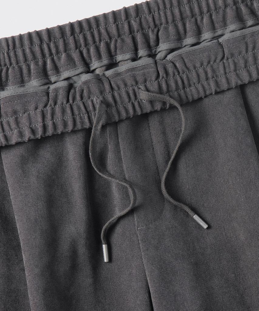 MUSINSA STANDARD Brushed One-Pleat Wide Elastic Pants [Gray]