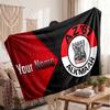 AZ Alkmaar Personalisierte Fleecedecke Mit Fußballlogo, Individueller Name Text Weich Warm Heimdecke