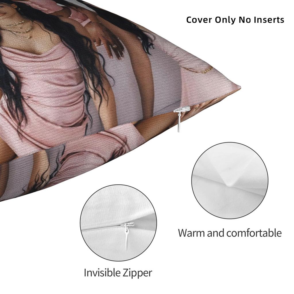 New Kpop Style Girls Katseyes Pillow Cover Funny Pillow Case For Sofa Home Decor Soft Cushion Cover Gift Idea