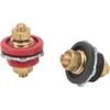 Car Thru Panel Battery Terminal Connector 2 Pcs, 3/8in Automotive Feed Thru Battery Terminal Connectors with Silicone Terminal Covers, Solid Zinc and