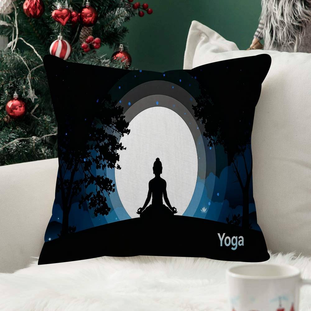 Yoga Pillow Case Plush Fabric Soft Double Sided Print Sofa Cushion Cover Throw Pillow Covers