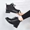 Women's Shoes British Style Retro Martin Boots Women's 2025 Autumn and Winter New Velvet Warm Side Zipper Casual Short Boots
