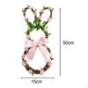 Easter Bunny Wreath Green Leaves Front Door Gift Artificial Flower Garland for