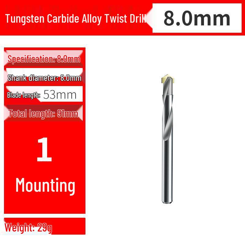 Premium Tungsten Steel Alloy Drill Bit - Super Hard, Stainless Steel Twist for Drilling