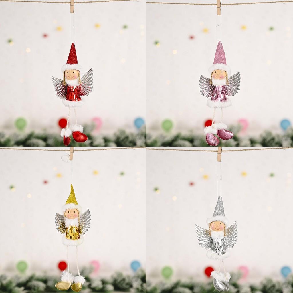 Christmas Angel Ornament With Glitter Wings Handmade For Holiday Decor Gift