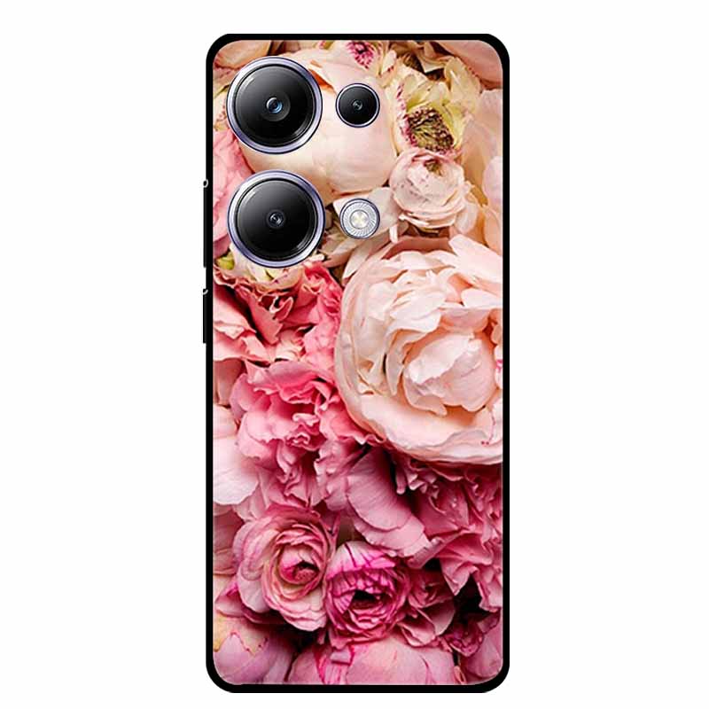 For Xiaomi Poco M6 Pro 4G Phone Case Cover Wolf Shockproof Black Silicone Soft Back Cover Cases For Poco M6 Pro Case M 6 M6Pro