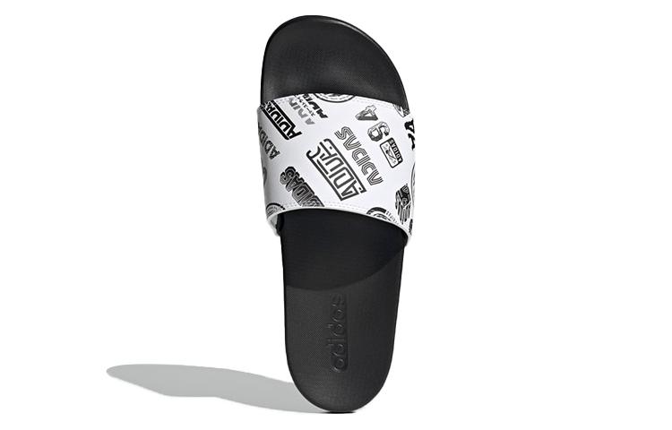 Adidas Adilette Comfort Slide 'All Over Logos - White' FZ1751