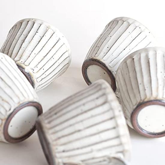 Tatara Mug, Kohiki (Powdered) with Sawed Edges, White, Ceramic, Mino Ware, 250ml, Product Number 755-09-244