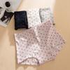 Female Spring Pure Cotton Flower Waist 10A Antibacterial Extension Crotch Breathable No Trace Small Flat Angle Underwear