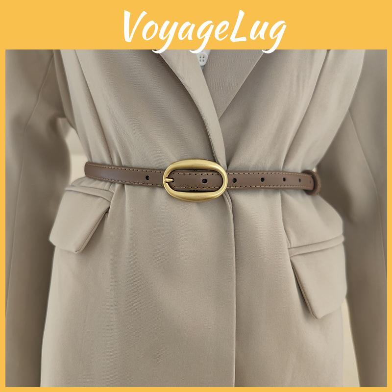 Solid Leather Color Waist Belt With Simple Design For Everyday Office And