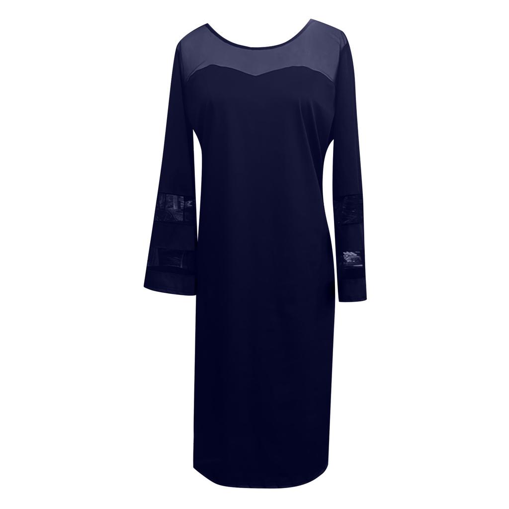 2024 Women's Large Size Mesh Gauze Patchwork Dress Package Hip Skirt