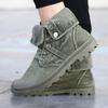 2025 Army Green Men's Canvas Boots High Top Deodorant Women's Denim Casual Sneakers Button Walking Zapatillas