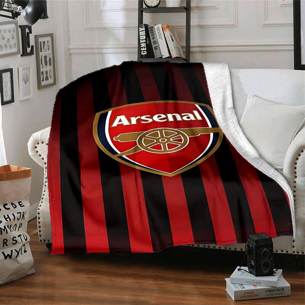 Arsenal Football Club Wappen Decken Flanell Bedruckt Atmungsaktiv Warm Überwurfdecke für Zuhause Büro Bettwäsche 0708a27