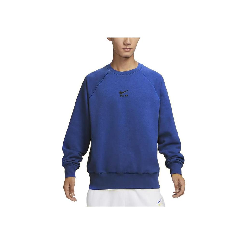 Nike Air Logo Crew Neck Casual Long Sleeve Fleece Sweatshirt Men Tops Game-Royal-Blue FB7204-480