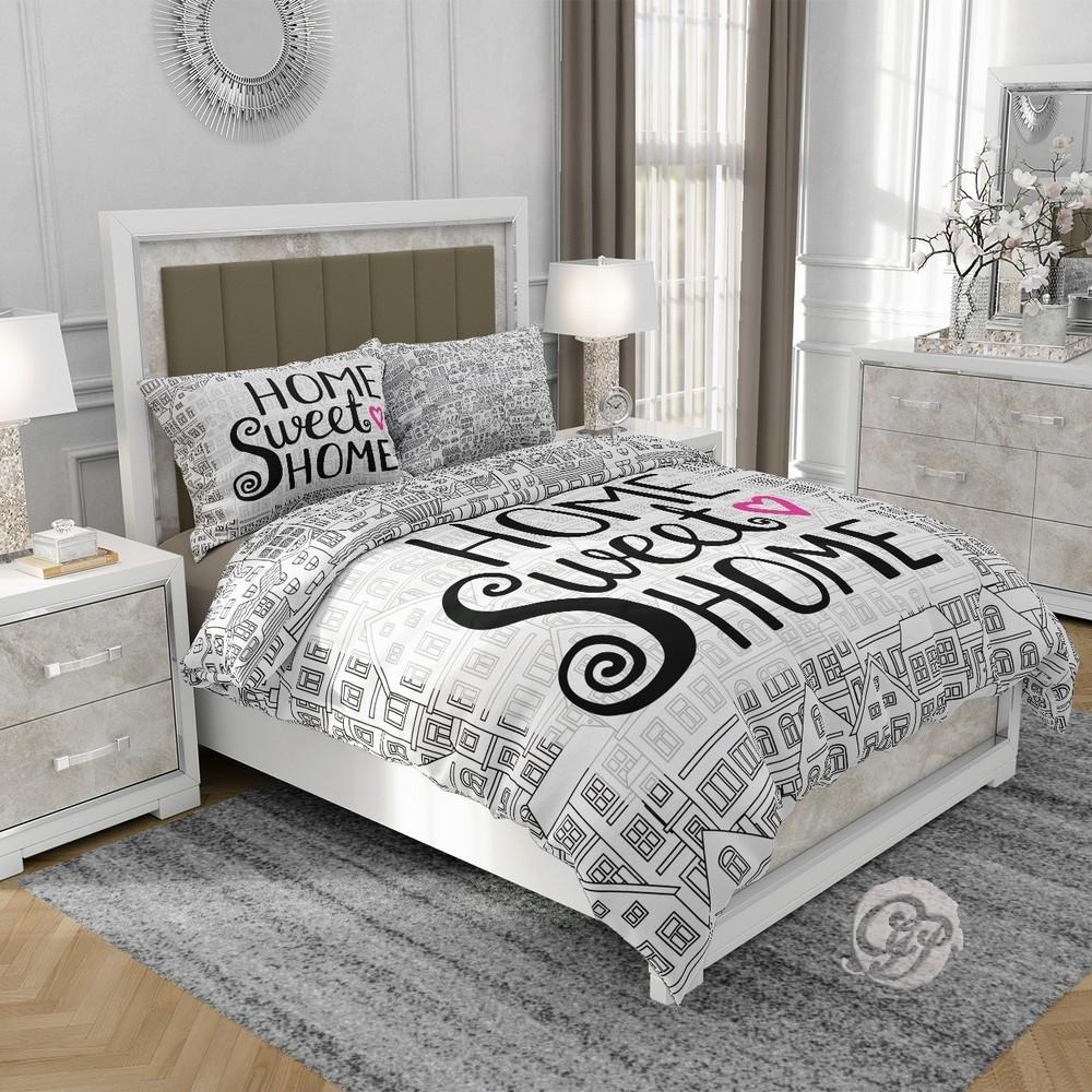 3D cotton satin bedding 140x200cm SWEET HOME