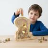 Boîte à monnaie en bois Cadeau d'anniversaire idéal pour les garçons et les filles pour commencer leur voyage d'épargne Cadeau personnalisable pour enfants