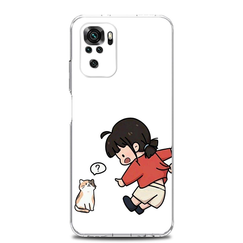 Phone Case For Xiaomi Redmi Note 15 14 13 12 4G 10 11 Pro Plus 5G 14C 13C 12C 10C Clear Soft TPU Cover Cute Boy Girl Couple