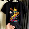 Boys Colorful Banana Baseball Print Crewneck Short Sleeve Tee,