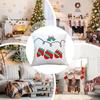 Christmas Throw Pillow Covers 18x18 Inch Decorative Cushion Throw Pillow Embroidery Pillowcase Winter Holiday Scene Props