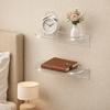 Minimalist Acrylic Floating Shelf Wall Mounted Transparent Wall Shelves  Book