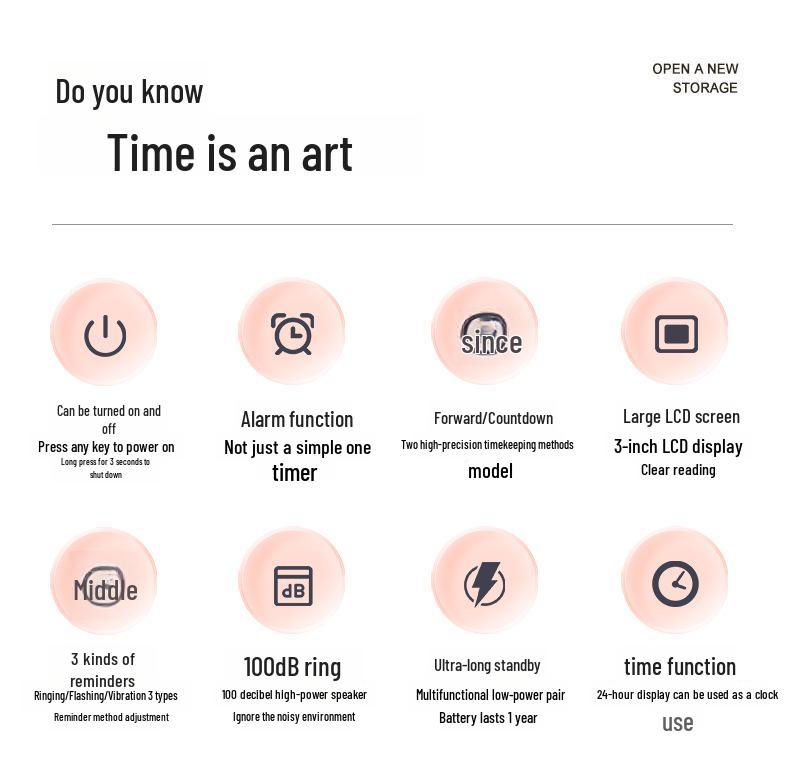 Japanese Magnetic Kitchen Timer: Children's Countdown Stopwatch and Baking Alarm Clock