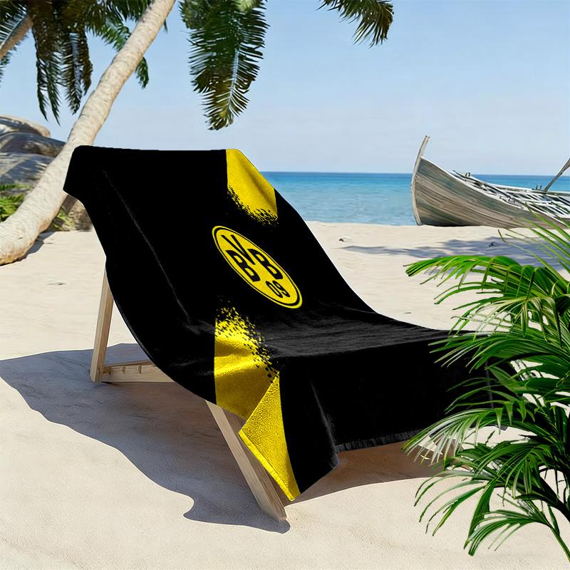 Lebendiges BVB-Logo-Design Strandtuch Strand Outdoor-Camping Schnelltrocknendes Badetuch Outdoor-Pooltuch Schwimmen Mode-Druck Strand