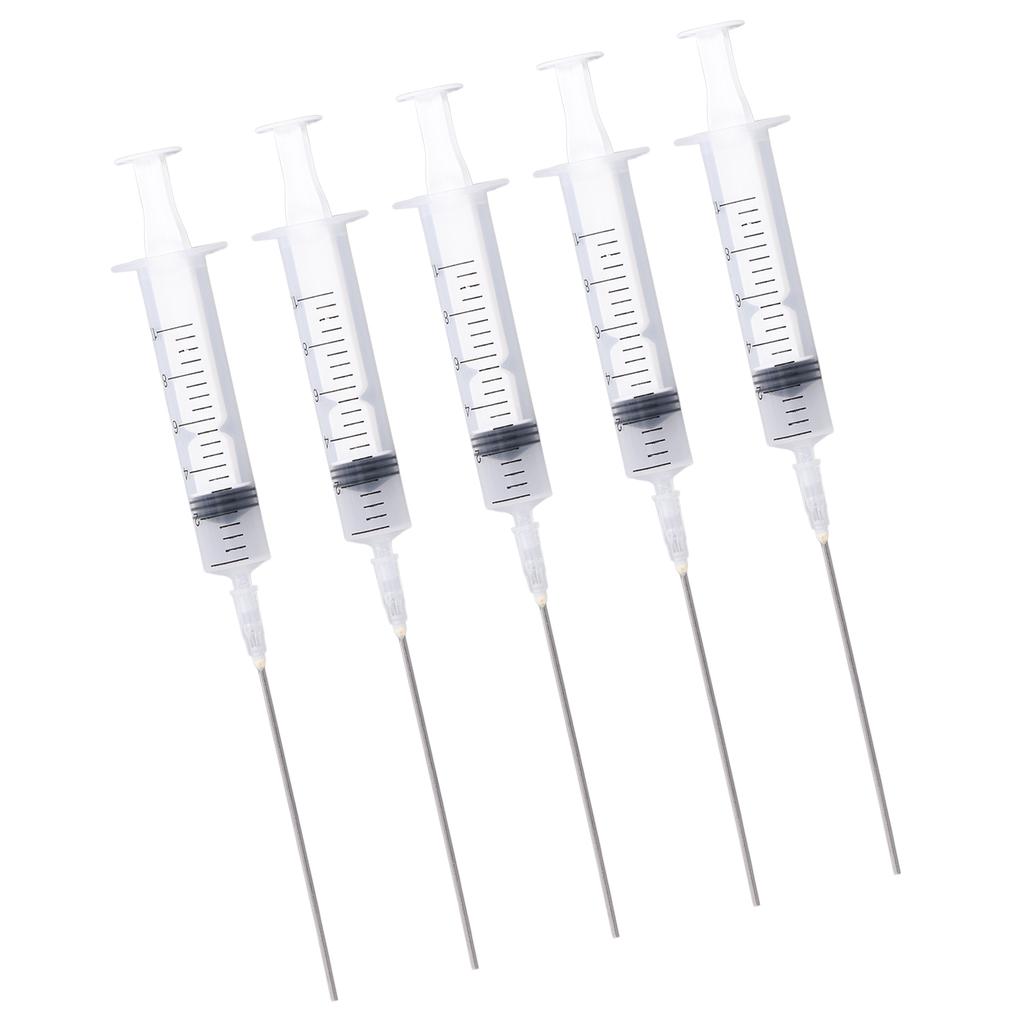 5Pcs Ink Filling Syringe Plastic 10ml Injector Drawing Tool with Scale for Printer Cartridge