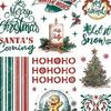 Yuletide Memories Stickers Rub-on Transfer Stickers Scrapbook Journal Stickers for Christmas Cards Photo Album