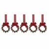 5/6pcs Pine needle Christmas Mini Wreath Pendant Simulation Wreath Hanging Ornaments  Party
