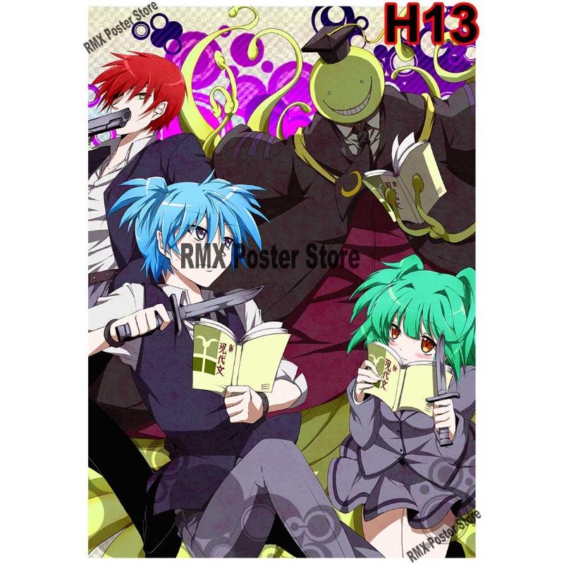 Classic Assassination Classroom Anime Poster White Coated Paper Art Printed Retro Posters Home Room Bar Decor Wall Stickers