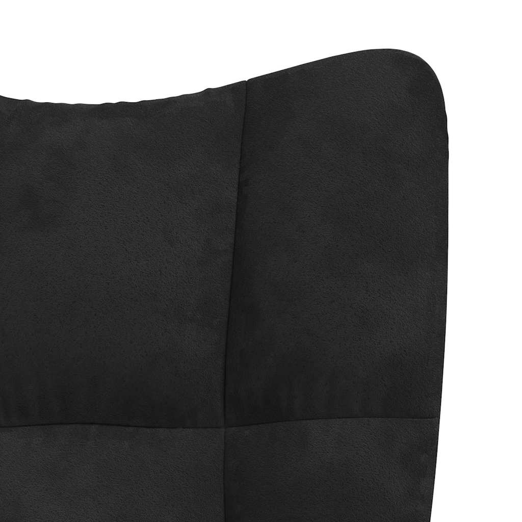 Vidaxl Armchair, Black, Upholstered In Velvet