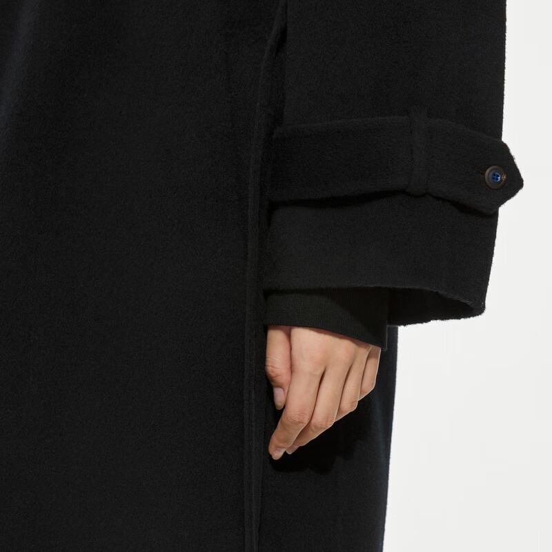 JNBY 2022 Winter Loose Fit Wool Blend Tie-Waist Coat