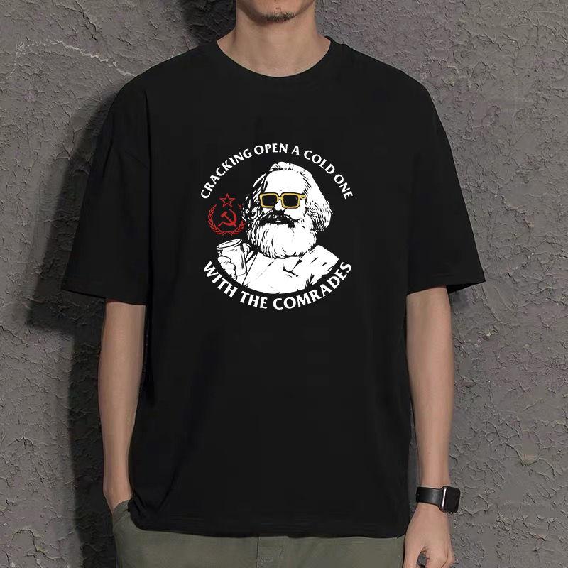 Poslední slova Sovětský bývalý Sovětský svaz triko s krátkým rukávem socialistické oblečení komunismus srpové kladivo cccp tričko