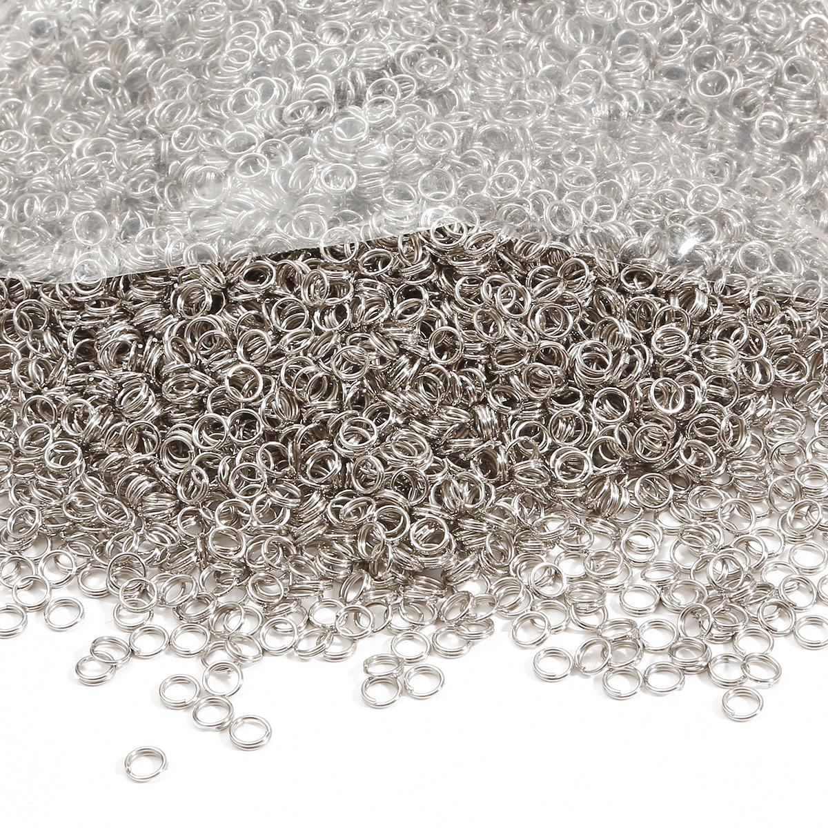 

200-500 шт железное двойное кольцо прыгающее кольцо для DIY ожерелье браслет изготовление ювелирных изделий аксессуары для рукоделия 5mm 500pcs серебряный