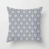 European Gray Pillowcase Geometric Pillow Cover Sofa Cushion Cover Garden Throw Pillows Hotel Outdoor Cushions Car Chair ,(2)