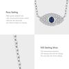 MODIAN 925 Sterling Silver Mysterious Blue Eyes Pendant Necklace Clavicle Chain Link For Women Party Fine Jewelry Birthday Gift