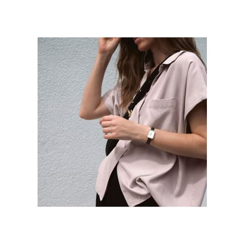 [Official Shop / 2-Year Warranty / Official Import] Daniel Wellington DW Women's Quadro 20x26mm Pressed Sheffield RG White Watch, Square, Stylish, Cut