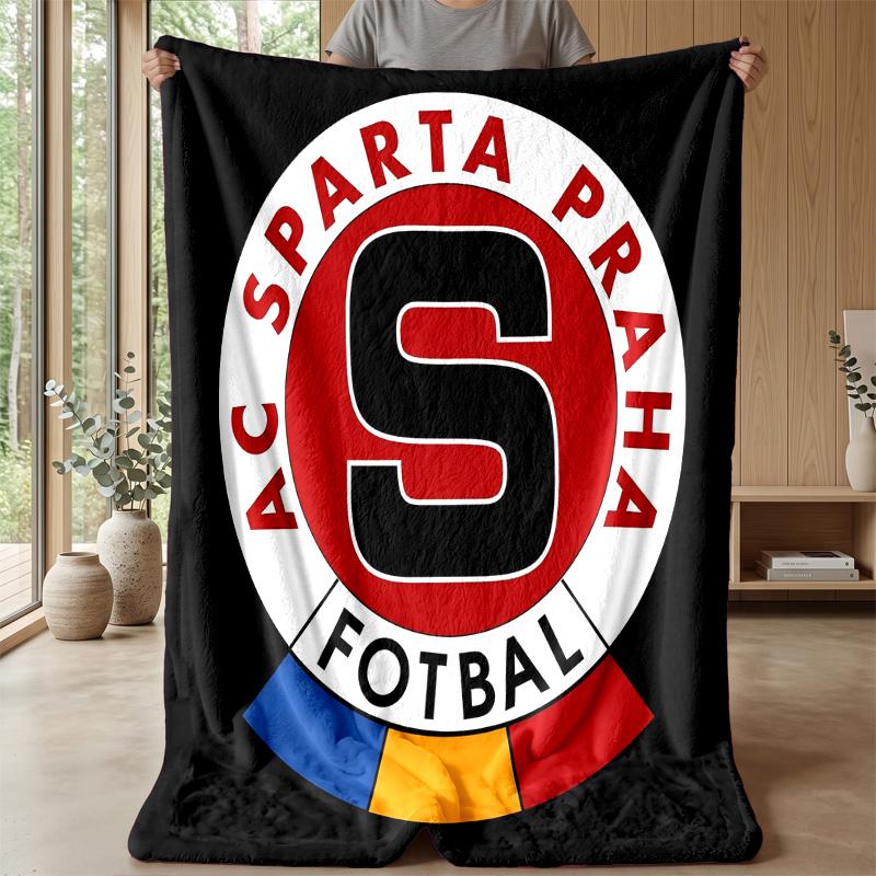 Sparta Prague Theme Blanket Soft Flannel Fleece Blanket Warm Lightweight Throw Blanket for Home Sofa Bed