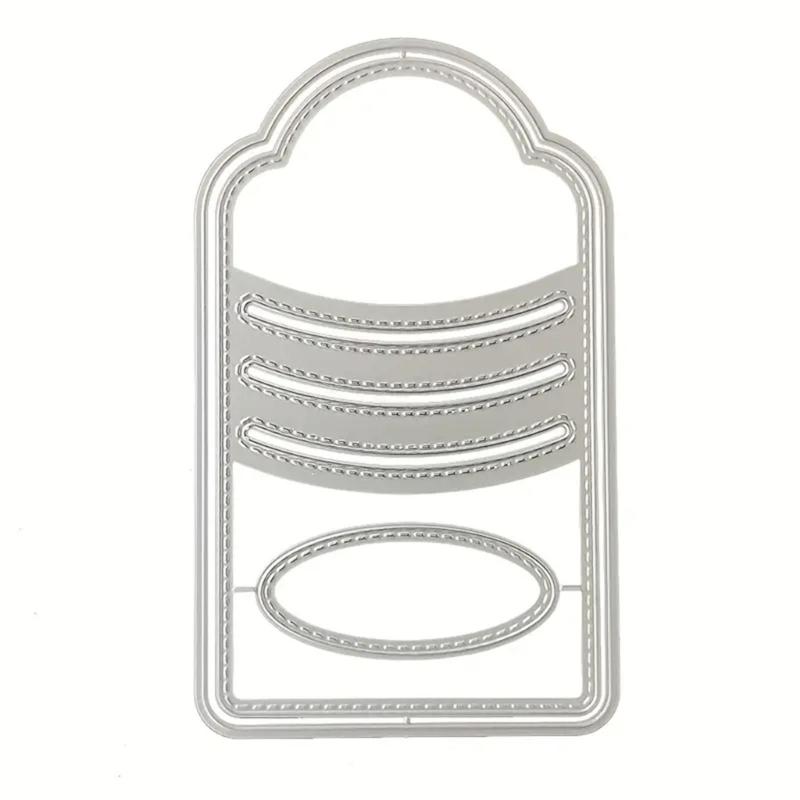 Label Pocket Metal Cutting Dies DIY Craft Carbon Steel Embossing Template Stencil Scrapbooking for Card Die Cuts Mold