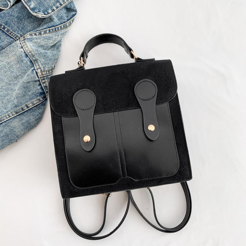 Niche Design Bag for Women New Backpack Retro Handheld Korean Casual Solid Color Backpack