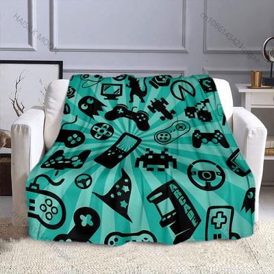 Multi-Größen Gamer Controller Muster Decke Warm Weich für Sofa Bett Zuhause Reise Camping Decke Alle Jahreszeiten Luxus Geschenke