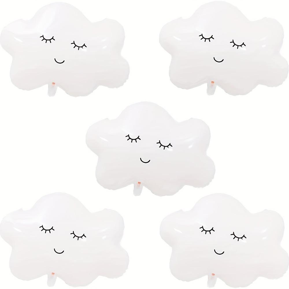 5PCS White Rainbow Cloud Sun Moon Theme Aluminum Foil Balloon Birthday Party Wedding Decoration Aluminum Foil Ballon Baby Shower