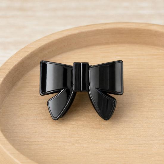 1/4Pcs Hair Clips for Women, Imitation Acetate Plate Hair Claw with Strong Spring Clamp, 3D Bow Design Magnetic Hair Clip for Daily Wear