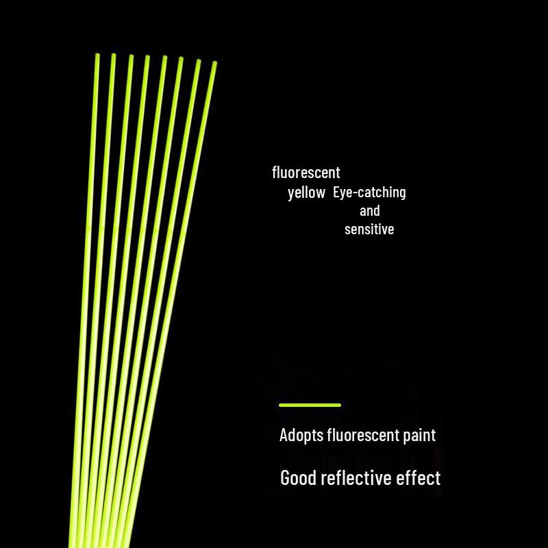 Fluorescent Solid Carbon Fishing Rod Tip with Line Guide