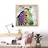Cross Stitch Full Round Diamond Painting Animal 5D DIY Drill Zebra Diamond Embroidery